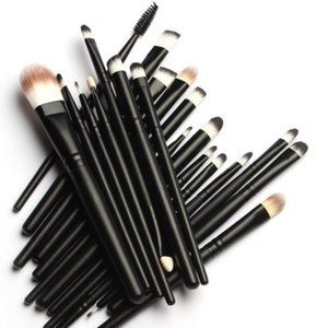 NEW 20pc Black Pro Makeup Brush Set